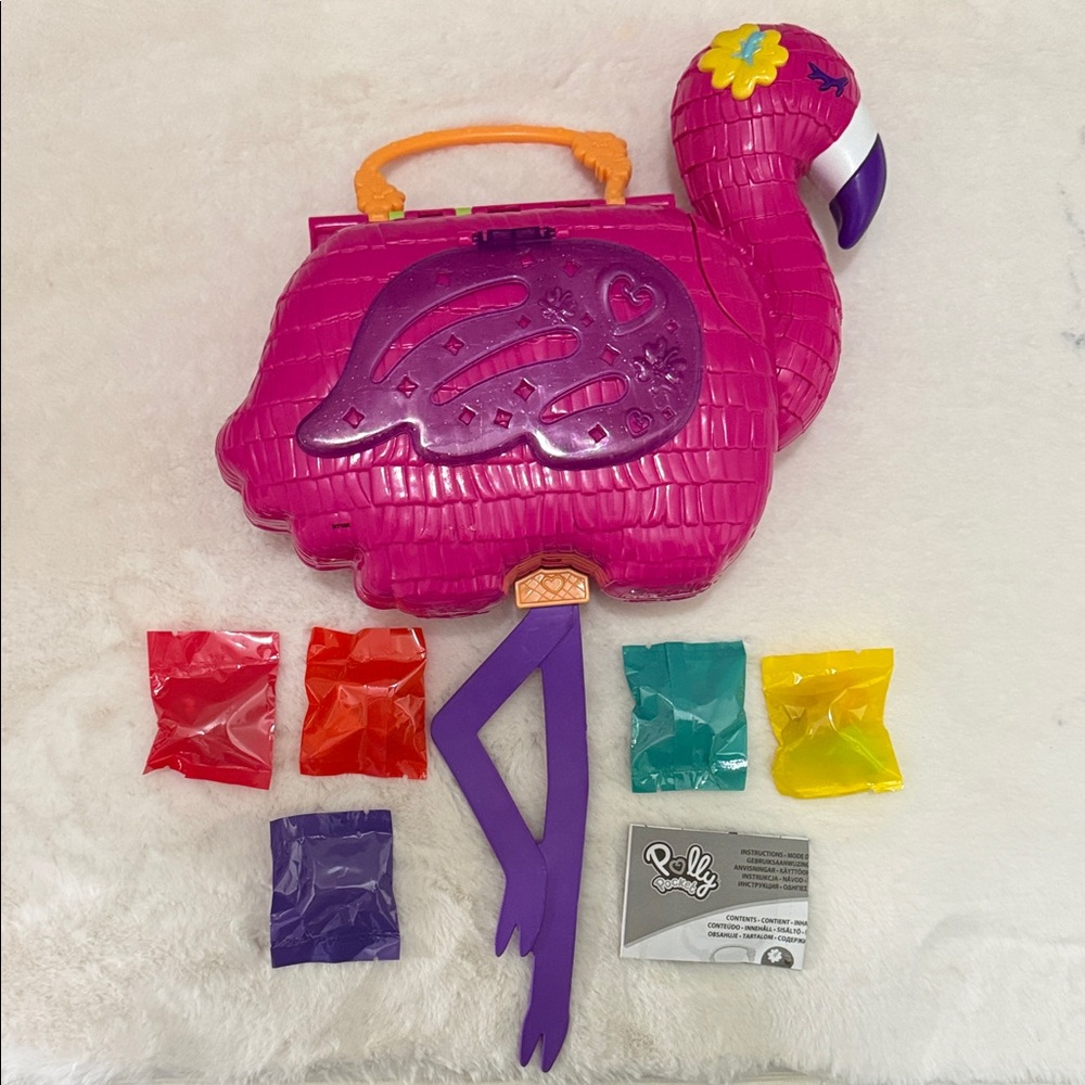 Polly Pocket Flamingo Adventure Playset - Pink and Purple